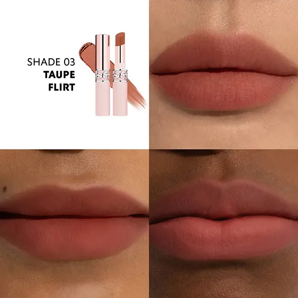 Son Yves Saint Laurent YSL Lovenude Lip Blusher 3 Taupe Flirt Màu Nâu Cam Đất