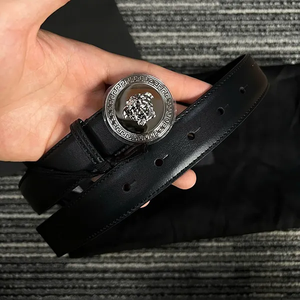 Thắt Lưng Versace DCDG815S Black Silver Màu Đen Bản 3cm Size 65