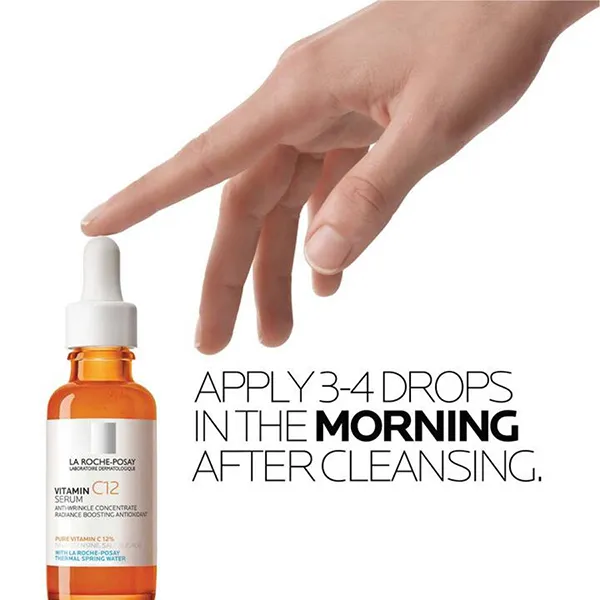 Tinh Chất Ngừa Lão Hóa, Sáng Da Và Giảm Nhăn La Roche-Posay Pure Vitamin C12 Serum, 30ml