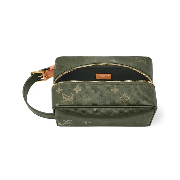 Túi Cầm Tay Nam Gucci Locker Dopp Kit M26963 Màu Xanh