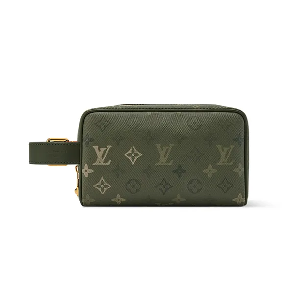 Túi Cầm Tay Nam Gucci Locker Dopp Kit M26963 Màu Xanh