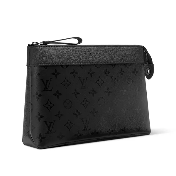 Túi Cầm Tay Nam Louis Vuitton LV Pochette Voyage Souple M26741 Màu Đen