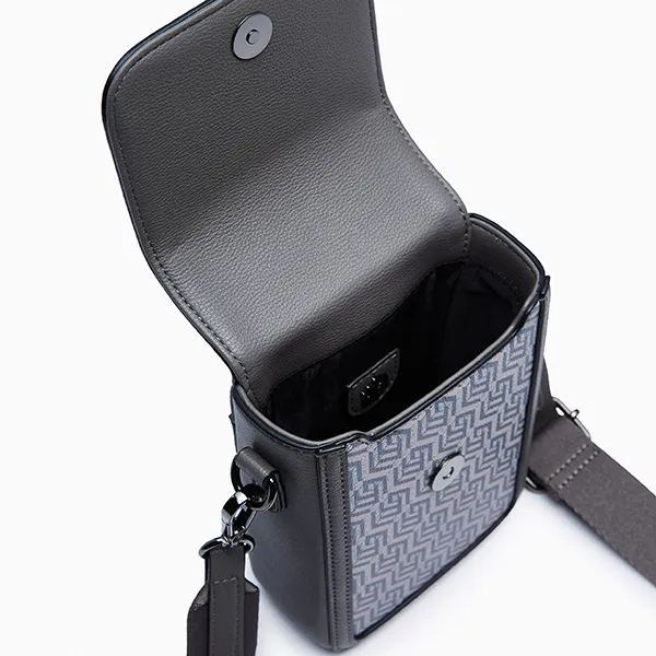 Túi Đeo Chéo Lyn Zoll Infinite Vertical Crossbody Bag - Printed Grey L26CWWA049 Màu Xám