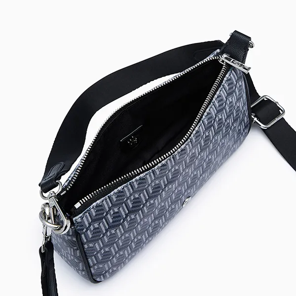 Túi Đeo Chéo Lyn Zoll Infinite Zip Pouch Crossbody Bag - Printed Black L26CBWA183 Màu Xanh Đen