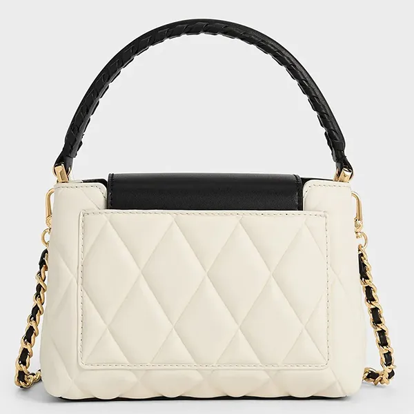 Túi Xách Tay Nữ Charles & Keith Arwen Quilted Braided Strap Trapezoid Handbag Multiple Colors CK2-50782379_MULTI Phối Màu
