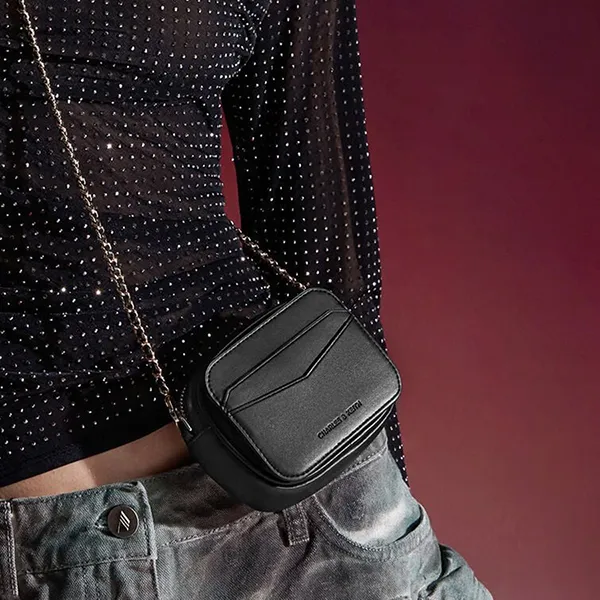 Túi Đeo Chéo Nữ Charles & Keith CNK Arwen Quilted Mini Bag - Black CK2-00770664_BLACK Màu Đen