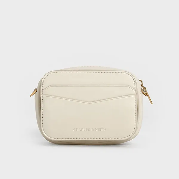 Túi Đeo Chéo Nữ Charles & Keith CNK Arwen Quilted Mini Bag - Cream CK2-00770664_CREAM Màu Kem