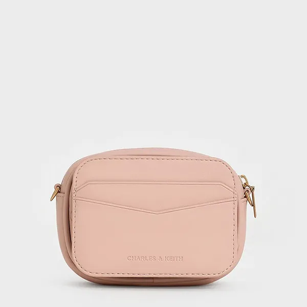 Túi Đeo Chéo Nữ Charles & Keith CNK Arwen Quilted Mini Bag - Light Pink CK2-00770664_LTPINK Màu Hồng