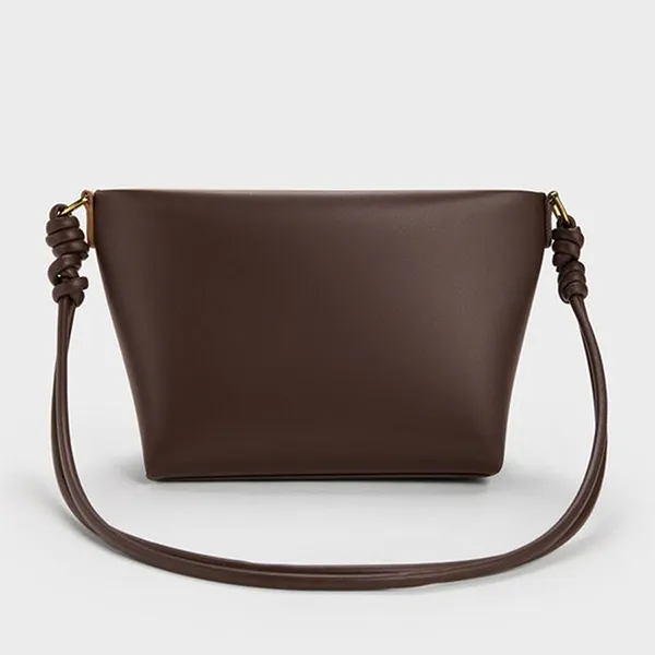 Túi Đeo Chéo Nữ Charles & Keith CNK Midori Geometric Colourblock Bag CK2-80782276-1 Multi Brown Màu Nâu/Kem