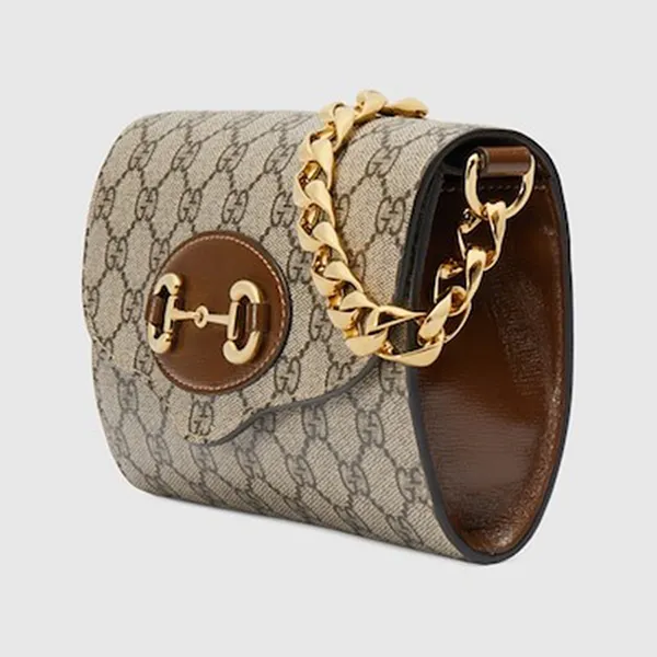 Túi Đeo Chéo Nữ Gucci Horsebit 1955 Mini Bag 724713HUHHX8565 Màu Be Nâu
