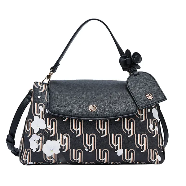 Túi Đeo Chéo Nữ Lyn Ivy Infinite Top Handle M Handbag - Printed Black L26CBWA188 Màu Đen