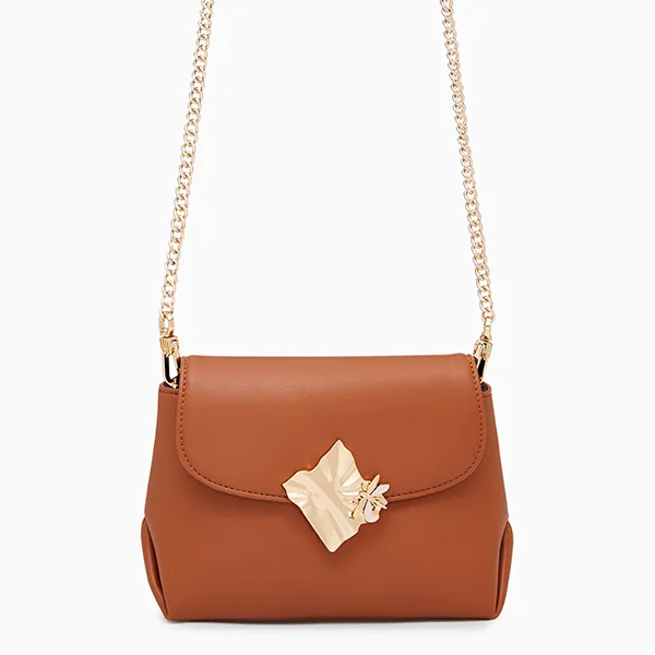 Túi Đeo Chéo Nữ Lyn Voda Infinite Crossbody Bag - Tan L26CBWB027 Màu Cam Nâu