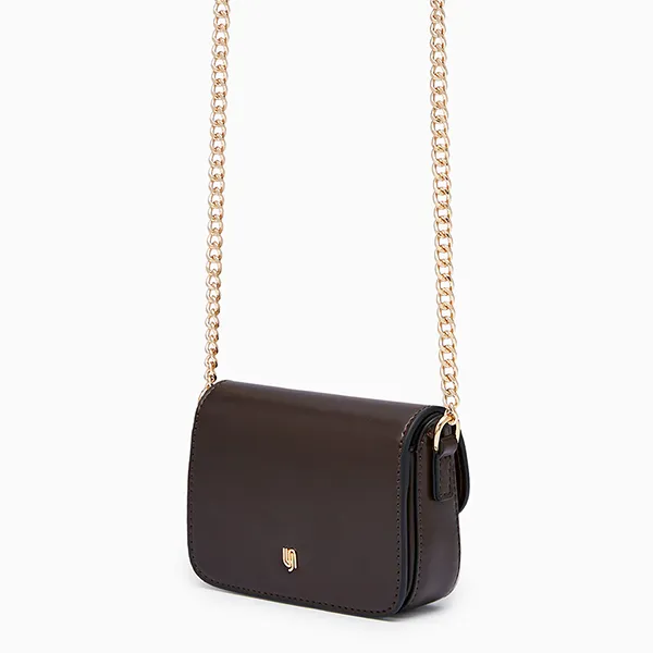 Túi Đeo Chéo Nữ Lyn Voda Infinite Mini Crossbody Bag - Dark Brown L26CBWB028 Màu Nâu