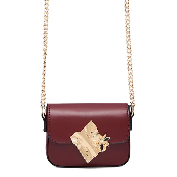 Túi Đeo Chéo Nữ Lyn Voda Infinite Mini Crossbody Bag - Dark Red L26CBWB028 Màu Đỏ