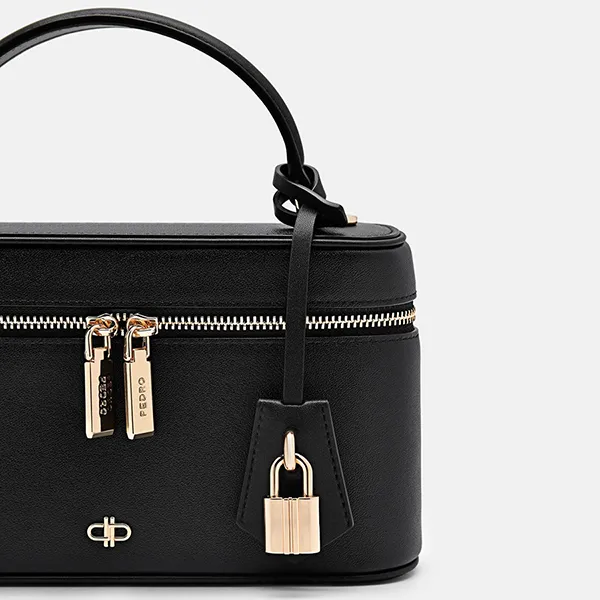 Túi Đeo Chéo Nữ Pedro Ari Leather Shoulder Bag - Black PW2-75940008_BLACK_S Màu Đen