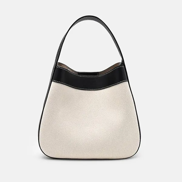 Túi Đeo Chéo Nữ Pedro Dana Canvas Bucket Bag - Black Canvas PW2-15060012-4_BLK.CA_S Màu Đen Kem