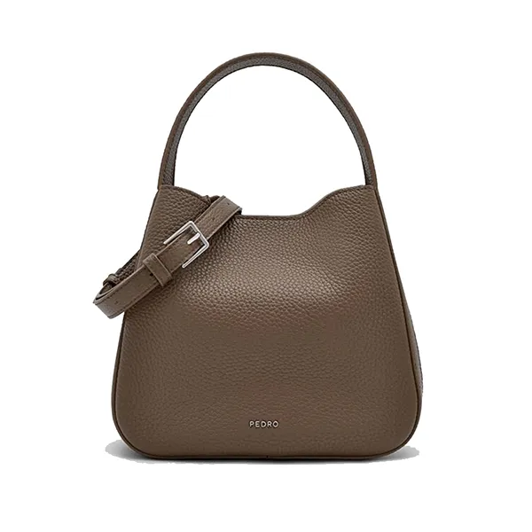 Túi Đeo Chéo Nữ Pedro Dana Leather Bucket Bag - Dark Taupe PW2-15060012-1_DK.TAU_S Màu Nâu Xám