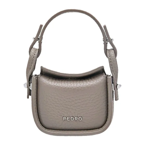 Túi Đeo Chéo Nữ Pedro Demi Micro Crossbody Bag PW4-95210017 Taupe Màu Nâu Xám