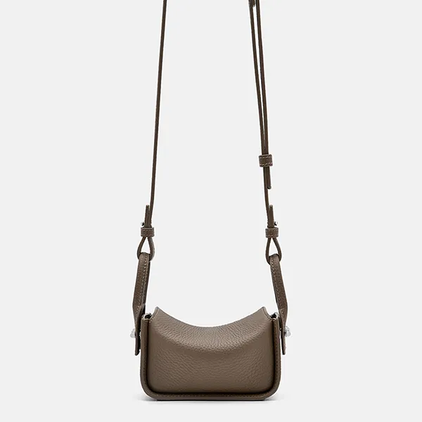 Túi Đeo Chéo Nữ Pedro Demi Mini Crossbody Bag PW4-95210012-2 Taupe Màu Nâu Xám