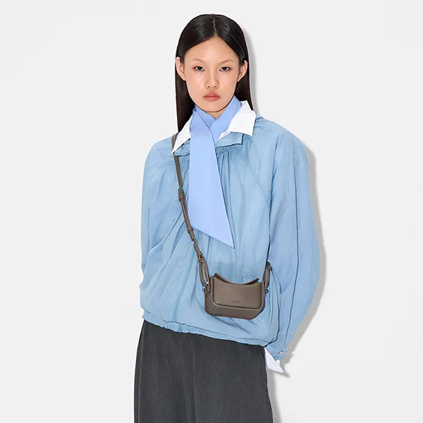 Túi Đeo Chéo Nữ Pedro Demi Mini Crossbody Bag PW4-95210012-2 Taupe Màu Nâu Xám