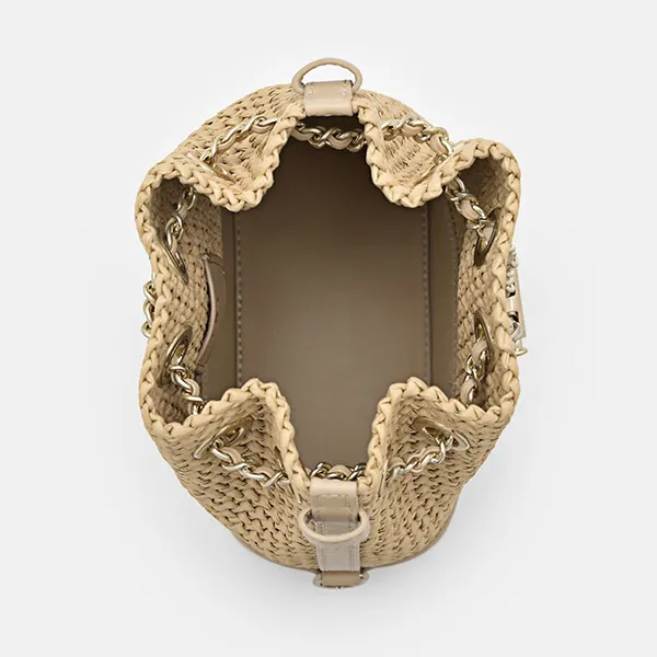 Túi Đeo Chéo Nữ Pedro Icon Raffia Mini Drawstring Bag Powder PW2-15210022 Sand Màu Vàng Cát