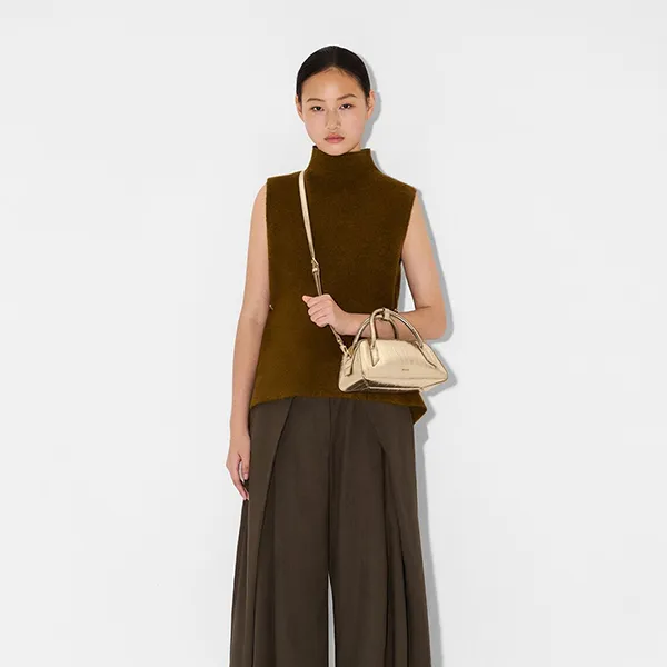 Túi Đeo Chéo Nữ Pedro Serif Handbag PW2-55210048 Gold Màu Vàng