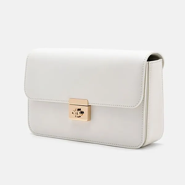 Túi Đeo Chéo Nữ Pedro Studio Leather Rectangular Shoulder Bag PW2-76390131 Chalk Màu Trắng