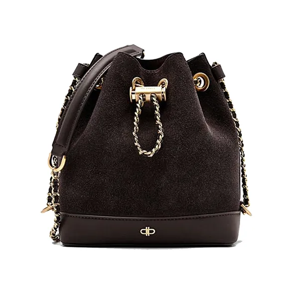 Túi Đeo Chéo Nữ Pedro Suede Mini Bucket Bag - Dark Brown PW2-15210022-1_DK.BRW_XS Màu Nâu Đậm