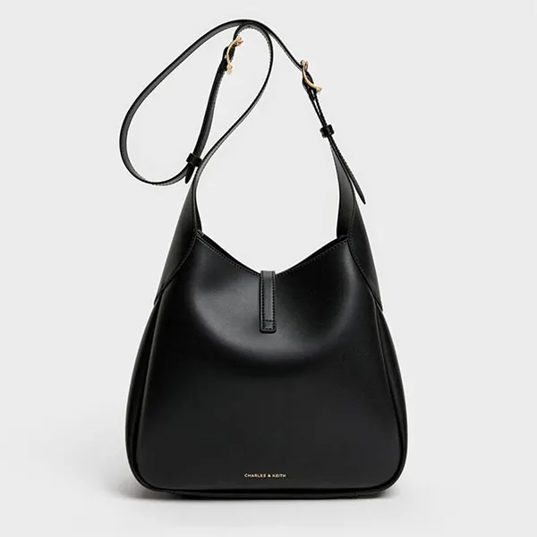 Túi Đeo Vai Nữ Charles & Keith Adalyn Black Shoulder Bag CK2-40782726 Màu Đen
