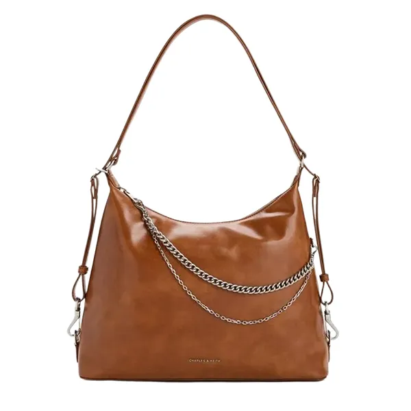 Túi Đeo Vai Nữ Charles & Keith Atwood Distressed Tan Shoulder Bag CK2-40782798 Màu Nâu