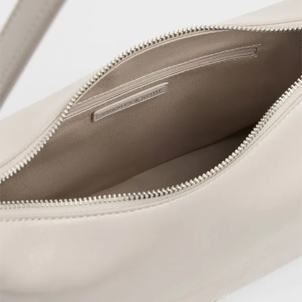 Túi Đeo Vai Nữ Charles & Keith Atwood Shell Grey Shoulder Bag CK2-40782798 Màu Ghi