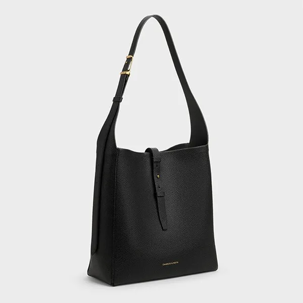 Túi Đeo Vai Nữ Charles & Keith Beryl Black Shoulder Bag CK2-40782652 Màu Đen
