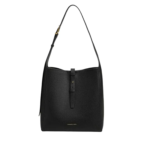 Túi Đeo Vai Nữ Charles & Keith Beryl Black Shoulder Bag CK2-40782652 Màu Đen