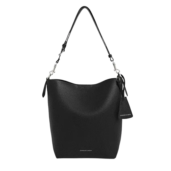Túi Đeo Vai Nữ Charles & Keith Beryl Bucket Trapezoid Shoulder Bag Noir CK2-10151504_NOIR Màu Đen