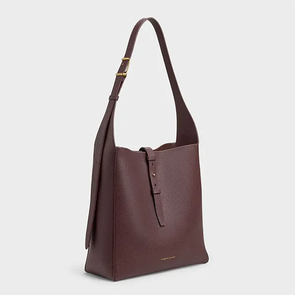 Túi Đeo Vai Nữ Charles & Keith Beryl Wineberry Red Shoulder Bag CK2-40782652 Màu Đỏ Rượu