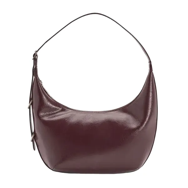 Túi Đeo Vai Nữ Charles & Keith Bryna Curved Hobo Wineberry Red Shoulder Bag CK2-40782526 Màu Đỏ Rượu