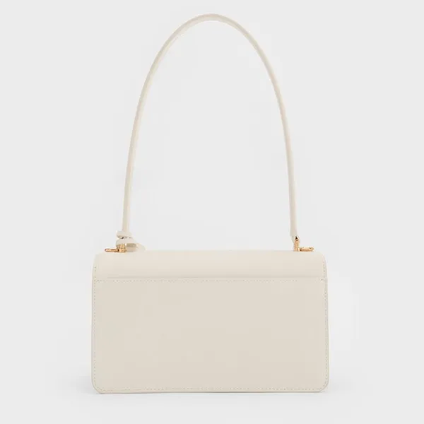 Túi Đeo Vai Nữ Charles & Keith CNK Acelynn Rope-Chain Shoulder Bag - Cream CK2-20701632 Màu Kem