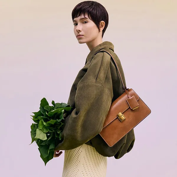 Túi Đeo Vai Nữ Charles & Keith CNK Acelynn Rope-Chain Shoulder Bag - Distressed Tan CK2-20701632 Màu Nâu