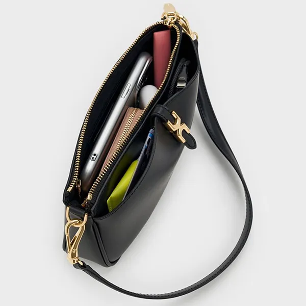 Túi Đeo Vai Nữ Charles & Keith CNK Adalyn Chain Shoulder Bag - Black CK2-20782753 Màu Đen