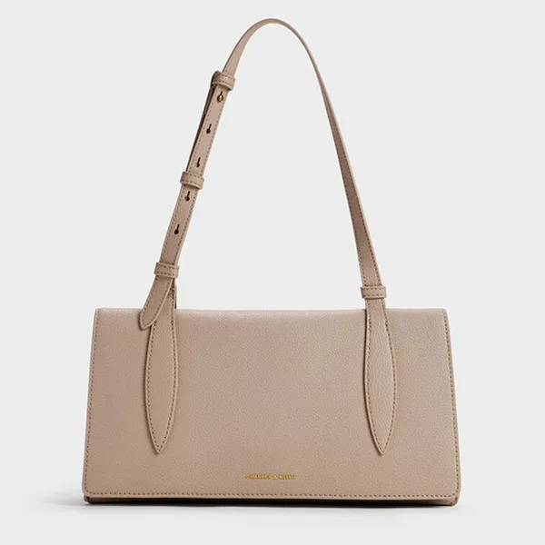 Túi Đeo Vai Nữ Charles & Keith CNK Allyn Shoulder Bag CK2-20782734_TAUPE Màu Taupe
