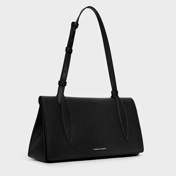 Túi Đeo Vai Nữ Charles & Keith CNK Allyn Shoulder Bag - Noir CK2-20782734_NOIR Màu Đen