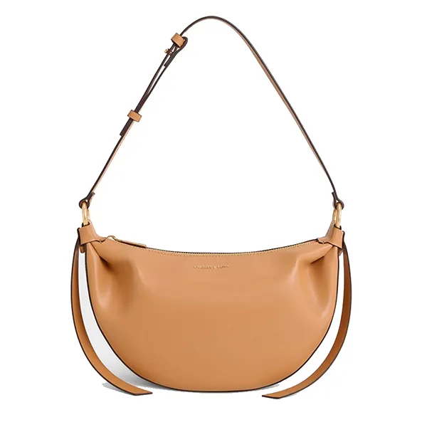 Túi Đeo Vai Nữ Charles & Keith CNK Calla Half-Moon Bag - Toffee CK2-20671663 Màu Cam Nâu