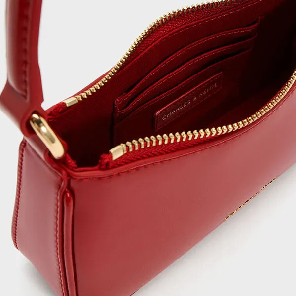 Túi Đeo Vai Nữ Charles & Keith CNK Elspeth Horse-Motif Shoulder Bag CK2-80151362 Tomato Red Màu Đỏ