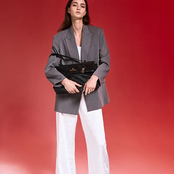 Túi Đeo Vai Nữ Charles & Keith CNK Kerry Top Handle Satchel Bag - Black CK2-20782514 Màu Đen