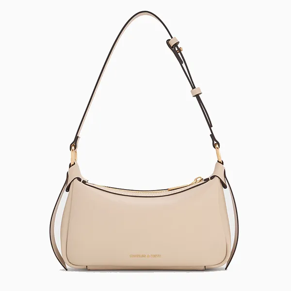 Túi Đeo Vai Nữ Charles & Keith CNK Mini Calla Shoulder Bag - Oat CK2-20671784 Màu Be