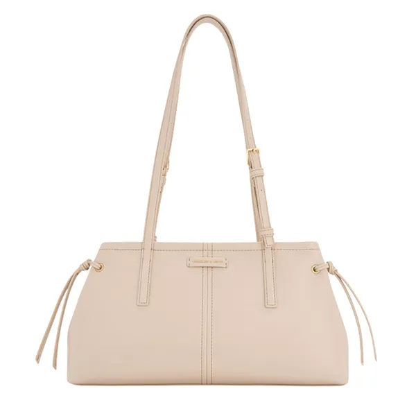 Túi Đeo Vai Nữ Charles & Keith CNK Noane Elongated-Handle Shoulder Bag - Oat CK2-20782673 Màu Trắng Kem