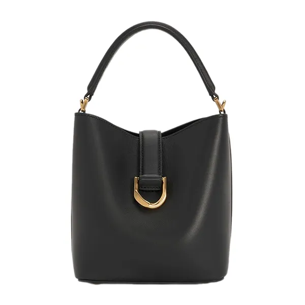 Túi Đeo Vai Nữ Charles & Keith Gabine Leather Rectangular Shoulder Bag Black SL2-10681222_BLACK Màu Đen