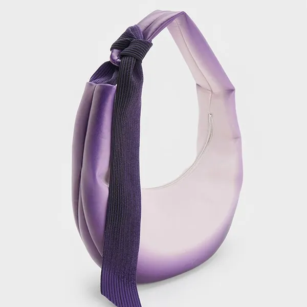 Túi Đeo Vai Nữ Charles & Keith Hobo Toni Gradient Knotted Crescent Shoulder Bag CK2-40671642-A Màu Tím