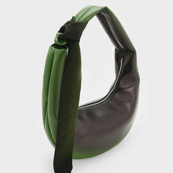 Túi Đeo Vai Nữ Charles & Keith Hobo Toni Gradient Knotted Crescent Shoulder Bag CK2-40671642-A Màu Xanh Lá