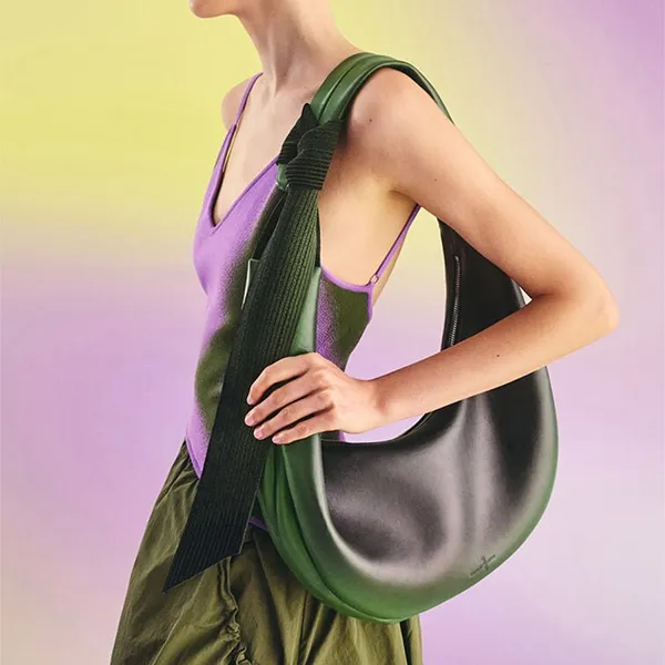 Túi Đeo Vai Nữ Charles & Keith Hobo Toni Gradient Knotted Crescent Shoulder Bag CK2-40671642-A Màu Xanh Lá